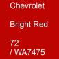 Preview: Chevrolet, Bright Red, 72 / WA7475.